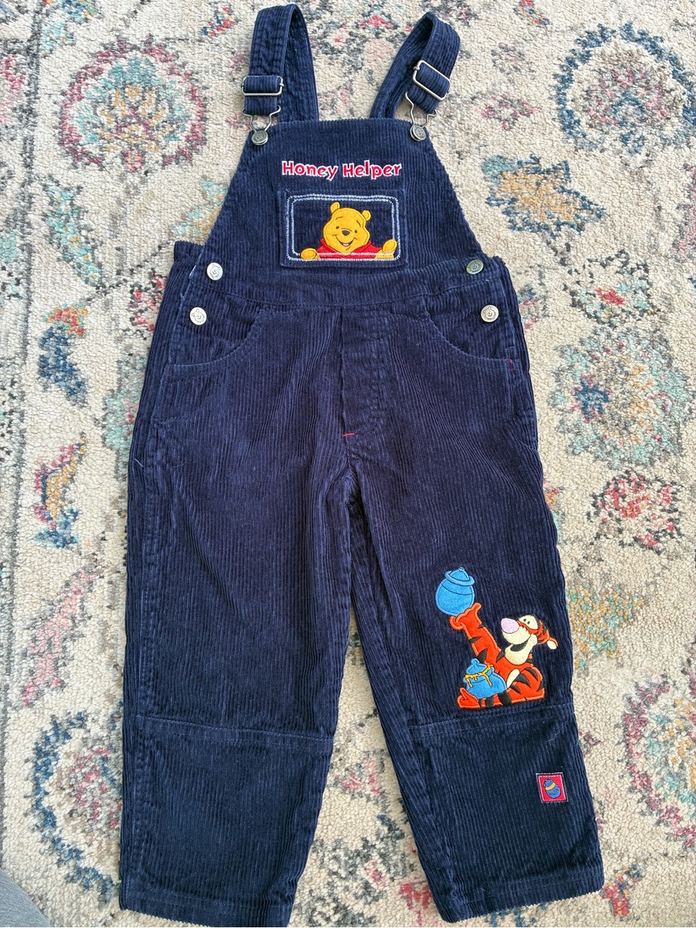 Vintage Y2K Winnie the Pooh Corduroy Overalls (3T)